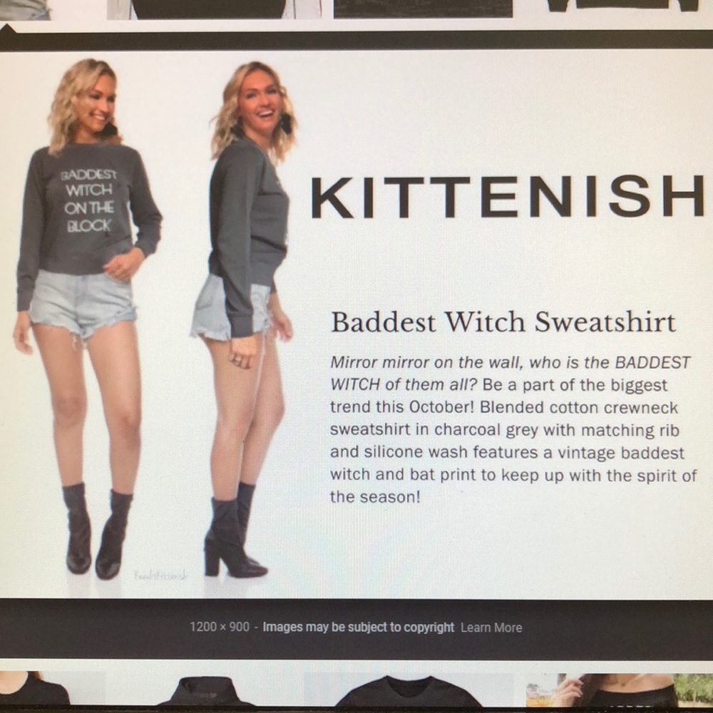 Kittenish sweatshirt